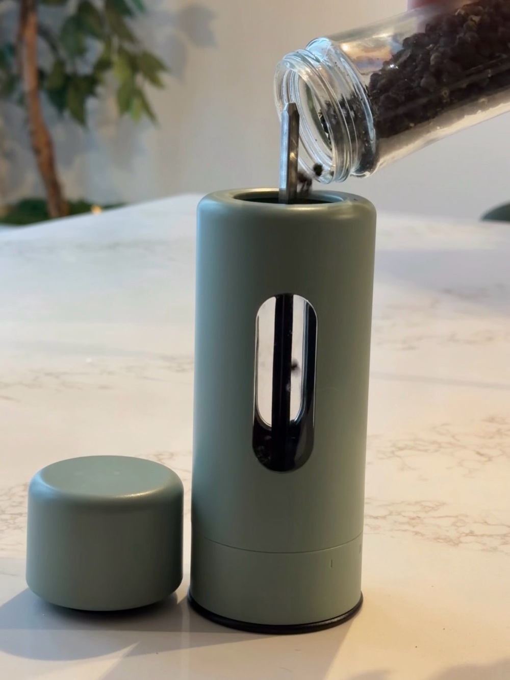 Amazon Olive Green Silicone Spice Grinder Mill
